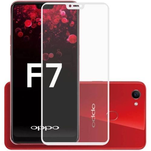 OPPO F7 Tempered Glass White High Quality 1