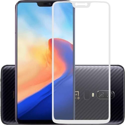 OnePlus 6 Tempered Glass White High Quality 1
