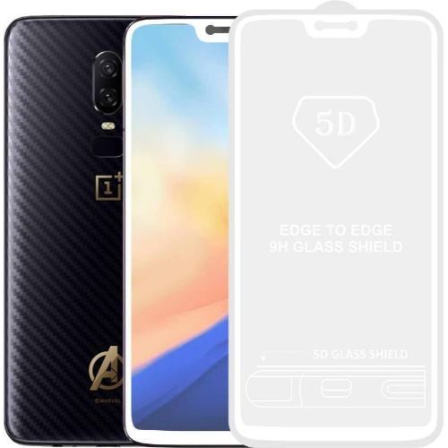 OnePlus 6 Tempered Glass White High Quality 2
