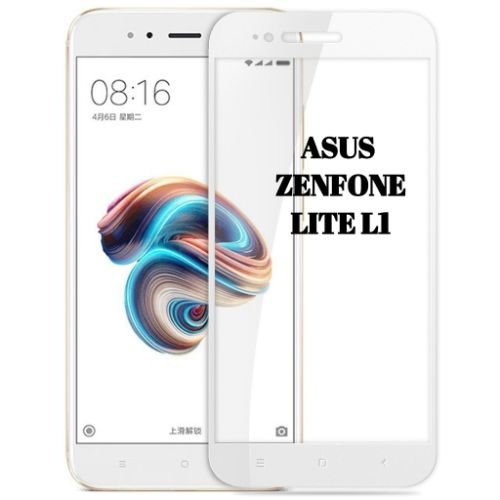 Asus Zenfone Lite L1 Tempered Glass Full Glue 6D White Color 1