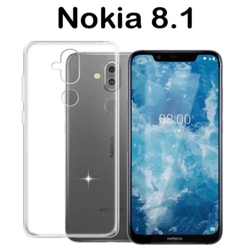 Nokia 8.1 Transparent Soft Back Cover Case 1