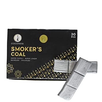 TIGERIFY Hookah Shisha Smokers Coal Silver Brick Charcoal 30pieces