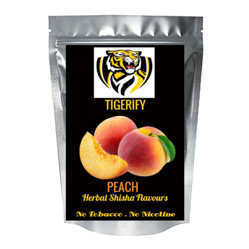 TIGERIFY High Quality Hookah Shisha Herbal PEACH Flavour 50grams 1