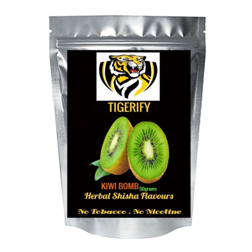 TIGERIFY Premium Quality Shisha Hookah Herbal KIWI BOMB Flavour 50grams