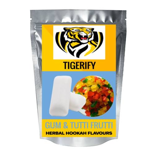 TIGERIFY Hookah Sheesha Herbal GUM & TUTTI FRUTTI Flavour 50grams 1