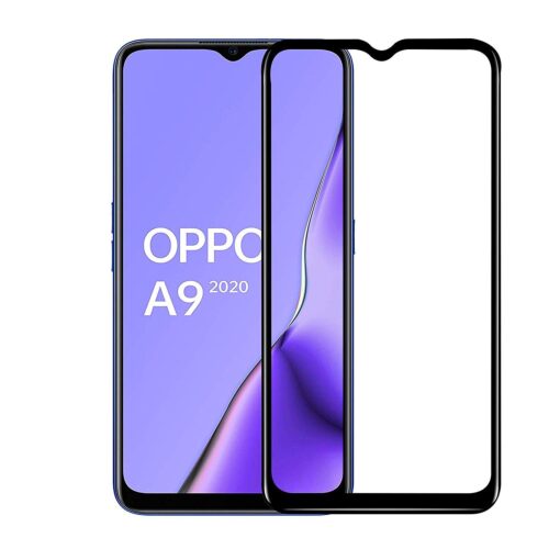 Tigerify Tempered Glass/Screen Protector for Oppo A9 2020 (Black Color) Edge To Edge Full Screen Coverage and Full Glue 1