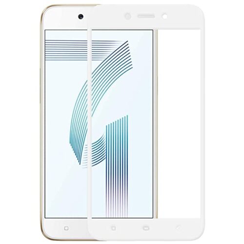 Tigerify Tempered Glass/Screen Protector for Oppo A71 (White Color) Edge To Edge Full Screen Coverage and Full Glue 1