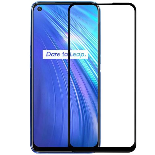 Tigerify Tempered Glass/Screen Protector for Realme 6i (Black Color) Edge To Edge Full Screen Coverage and Full Glue 1