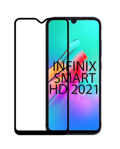 Tigerify Tempered Glass/Screen Protector for Infinix Smart HD 2021 (Black Colour) Edge To Edge Full Screen Coverage and Full Glue 1