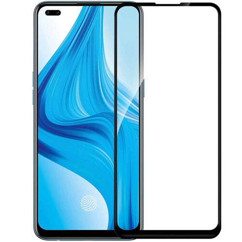 Tigerify Tempered Glass/Screen Protector for Oppo F17 Pro (Black Color) Edge To Edge Full Screen Coverage and Full Glue 1