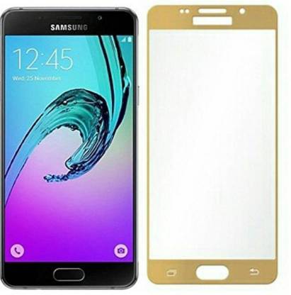 Tigerify Tempered Glass/Screen Protector for Samsung Galaxy A5 2016 (Gold Color) Edge To Edge Full Screen Coverage and Full Glue 1