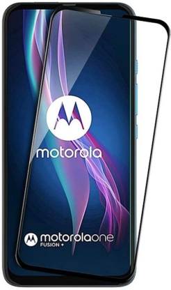 Tigerify Tempered Glass/Screen Protector Guard for Motorola 1 Fusion Plus (BLACK COLOR) Edge To Edge Full Screen 1
