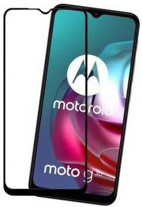 Tigerify Tempered Glass/Screen Protector Guard for Motorola Moto G30 (BLACK COLOR) Edge To Edge Full Screen 1