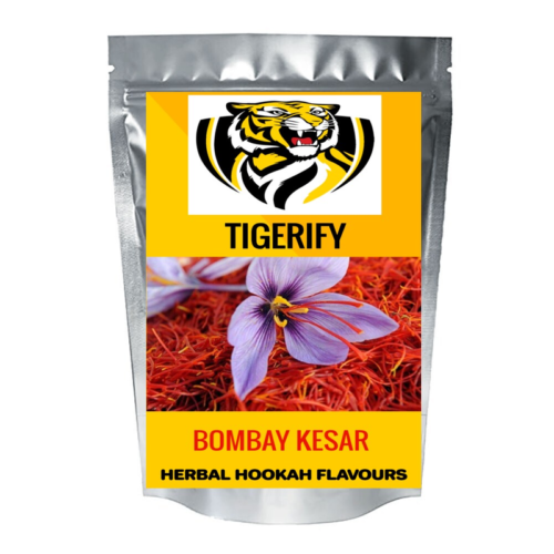TIGERIFY Premium Quality Shisha Hookah Herbal BOMBAY KESAR Flavour 50grams 1