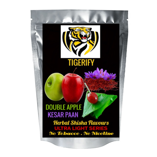 TIGERIFY Ultra Light Shisha Hookah Herbal DOUBLE APPLE KESAR PAAN Flavour 50grams 1