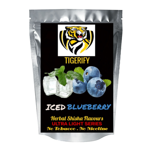 TIGERIFY Ultra Light Shisha Hookah Herbal ICED BLUEBERRY Flavour 50grams 1