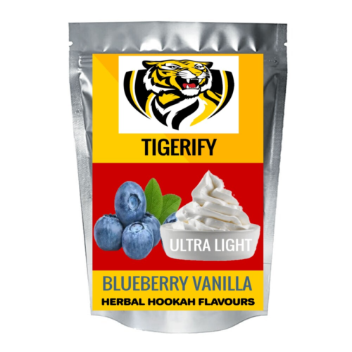 TIGERIFY Ultra Light Shisha Hookah Herbal BLUEBERRY VANILLA ICE CREAM Flavour 50grams 1