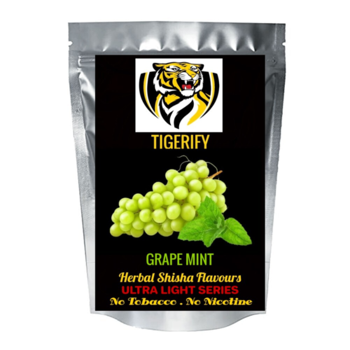 TIGERIFY Ultra Light Shisha Hookah Herbal GRAPE MINT Flavour 50grams 1